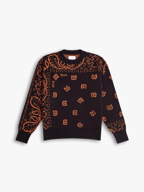 BANDANA KNIT CREWNECK