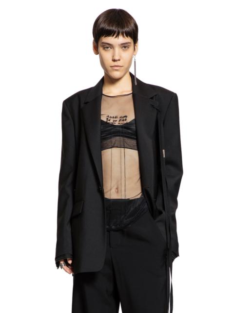 Ann Demeulemeester Abelina-Bra-In-Washed-Silk-Satin-And-Tulle