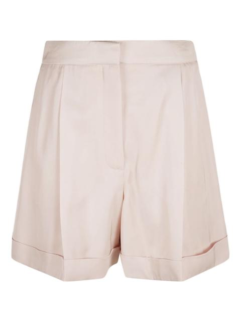 Alexander McQueen pleated cuffed-hem shorts