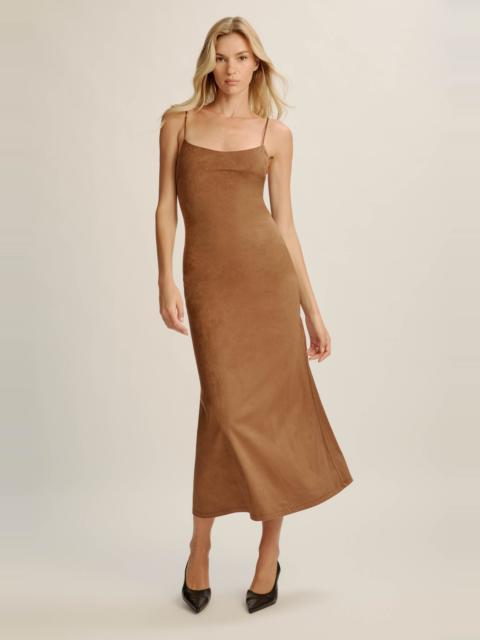 BARDOT Nadira Vegan Suede Dress In Chocolate