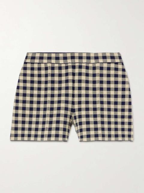 HIGH SPORT Checked cotton-blend jacquard shorts