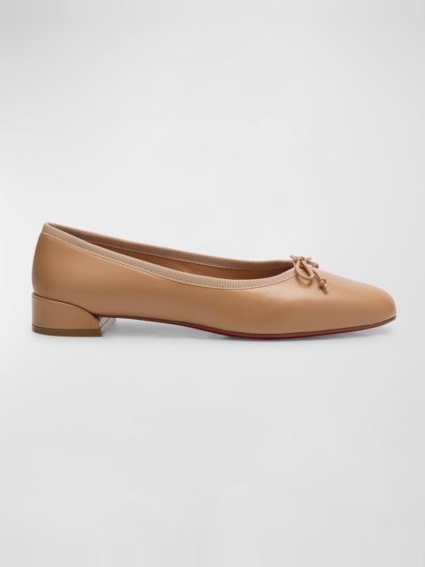Christian Louboutin 단 Jane Leather Red Sole Ballerina Flats