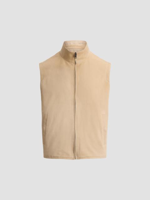 Ralph Lauren Men's Classic Suede-Jamison Vest - Champagne