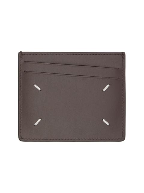 Maison Margiela Brown Slim Card Holder