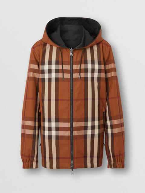 Burberry Reversible Check Technical Cotton Hooded Jacket