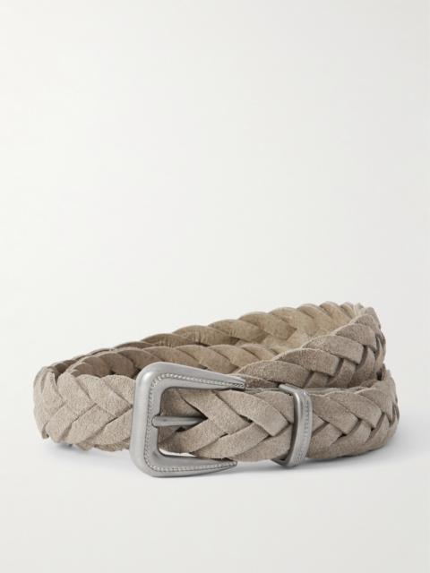 Brunello Cucinelli Cinta Woven Suede Belt