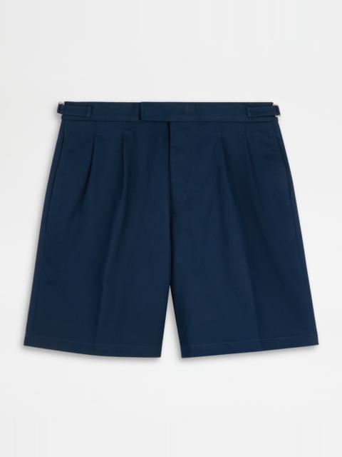Tod's BERMUDA SHORTS IN COTTON - BLUE