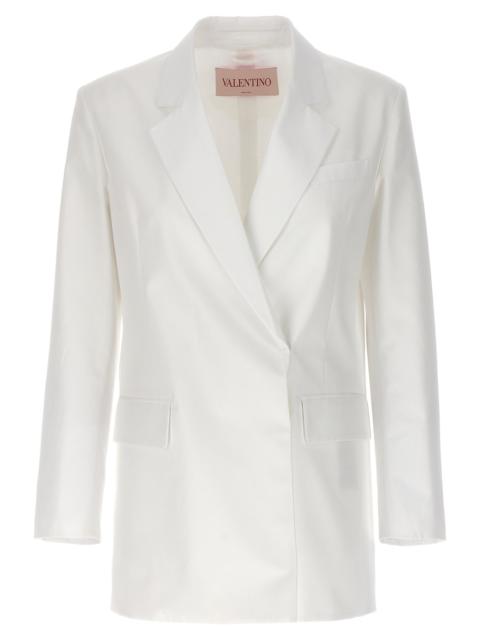 Valentino Double-Breasted Blazer Blazer And Suits White
