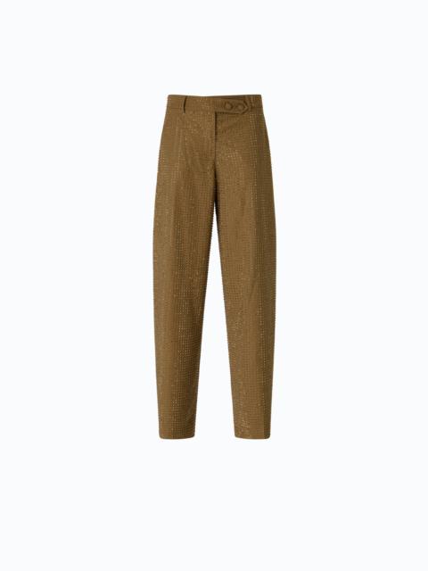 PINKO BARREL-FIT TROUSERS WITH RHINESTONES