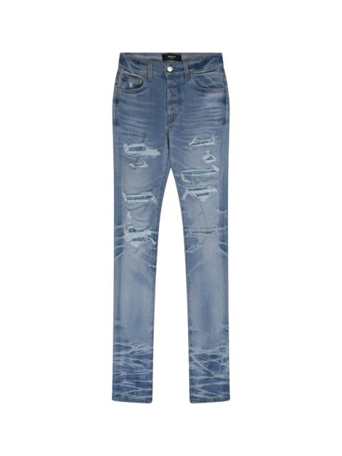 AMIRI Crystal Thrasher Jeans "Blue" PF23MDS016 FADED INDIGO