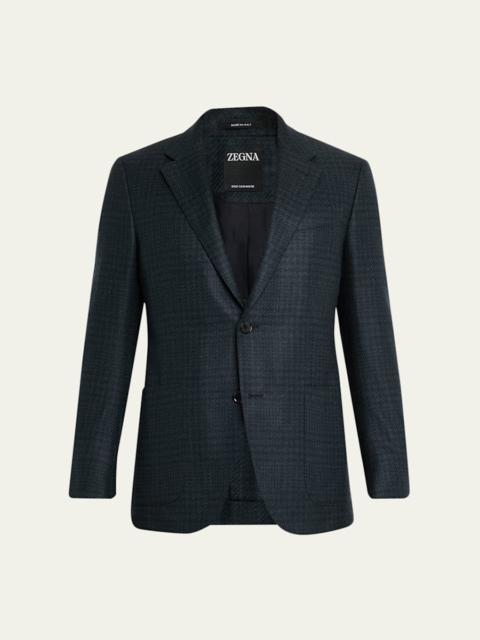 ZEGNA Men's Oasi Cashmere Prince of Wales Two-Button Sport Coat