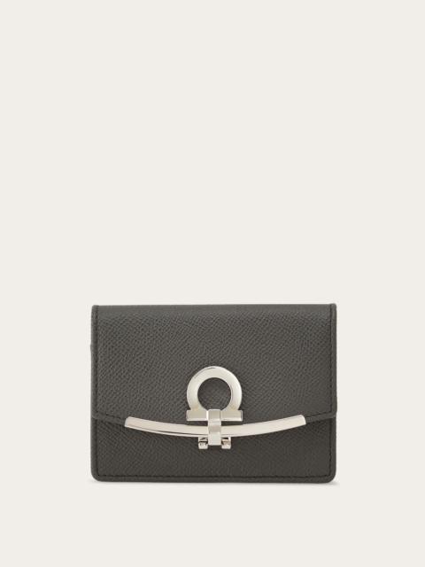 FERRAGAMO Gancini business card holder