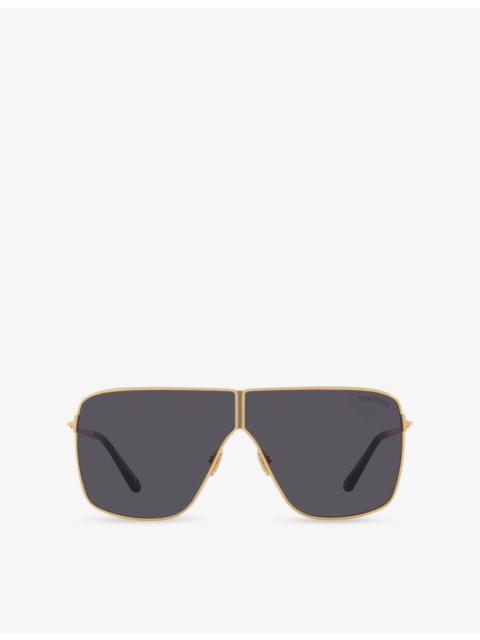 TOM FORD TR001881 HUXLEY Pilot-Frame Metal Sunglasses