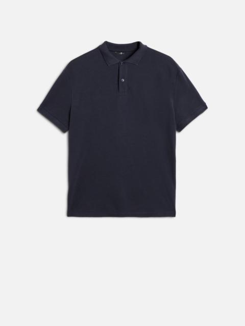 7 For All Mankind SHORT SLEEVE POLO in Lyocell Navy
