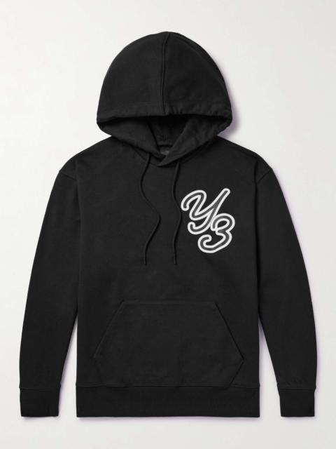 Logo-Print Stretch Organic Cotton-Jersey Hoodie