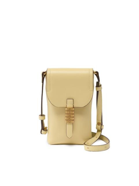 PINKO antique-gold logo leather crossbody bag