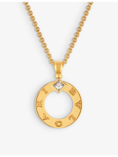 BVLGARI BVLGARI BVLGARI 18ct yellow-gold and 0.09ct brilliant-cut diamond pendant necklace