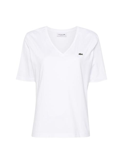 LACOSTE logo-embroidered cotton T-shirt