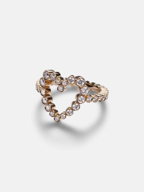 SOPHIE BILLE BRAHE Ensemble Coeur 18kt gold ring with diamonds