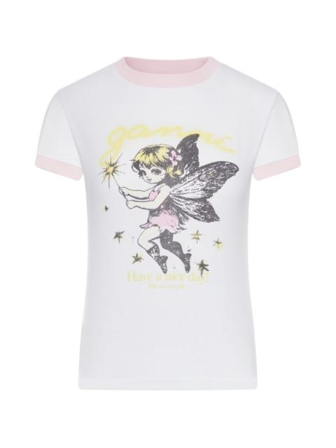 GANNI graphic-print T-shirt