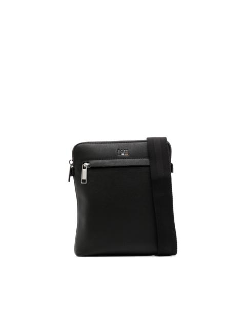 BOSS embossed-logo messenger bag
