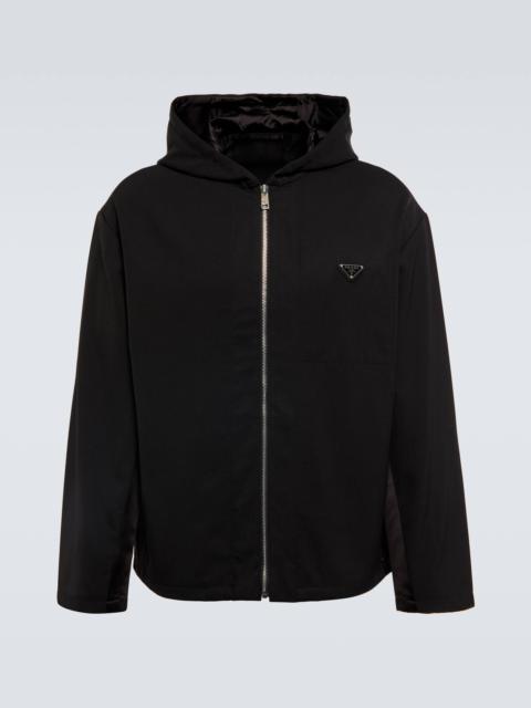 Hooded virgin wool jacket