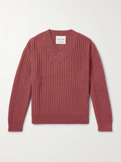 Saimir Ribbed Merino Wool and Silk-Blend Sweater