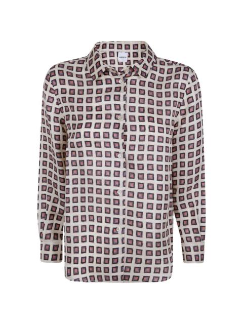 Aspesi geometric-print long-sleeve shirt