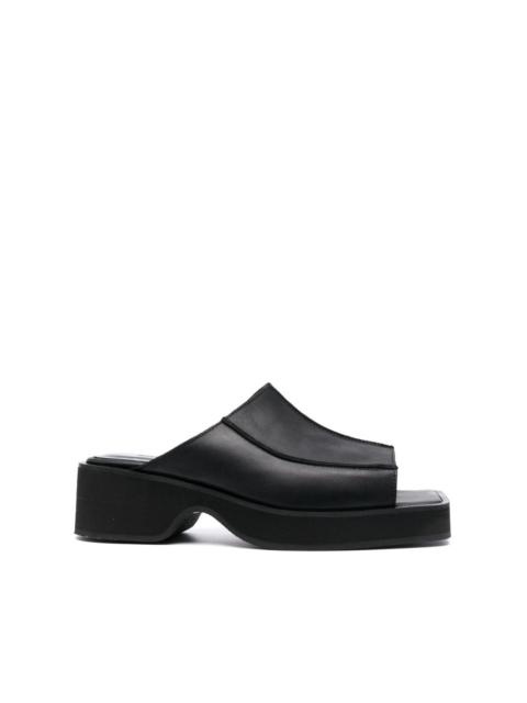 ECKHAUS LATTA block heel leather sandals