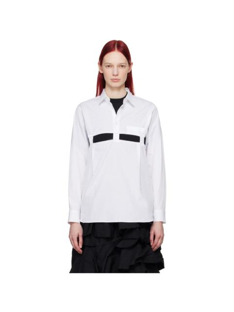 BLACK COMME des GARÇONS White Cutout Shirt