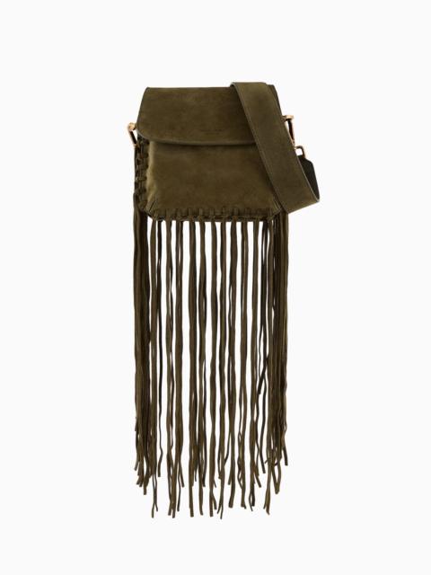 GIORGIO ARMANI La Prima fringed suede bag