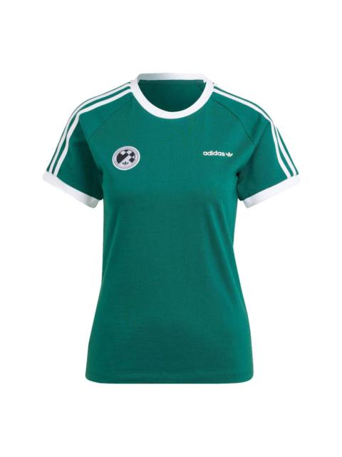 (WMNS) adidas Football Short Sleeve Tee 'Green' IR9785