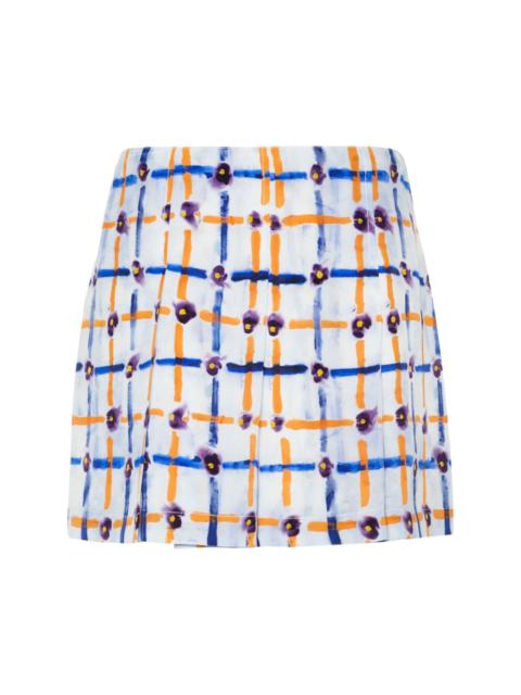 Saraband-print silk skirt