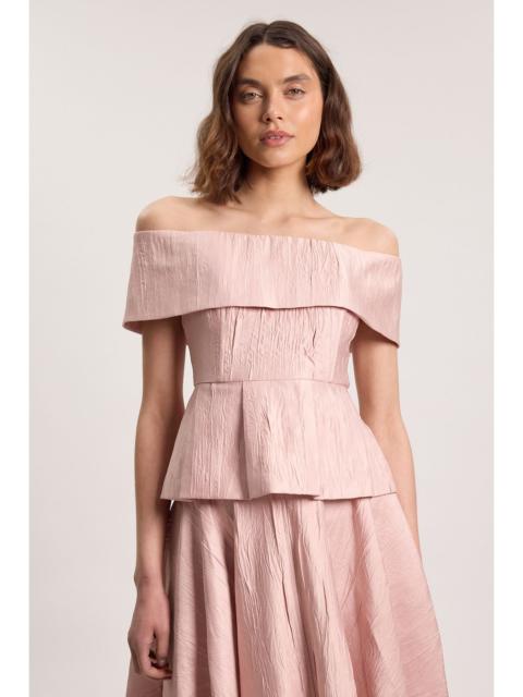 KAREN MILLEN Textured Tailored Twill Bandeau Top