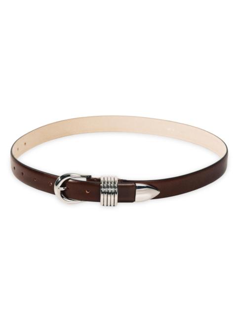 DÉHANCHE Women's Hollyhock Leather Belt - Marrone And Silver