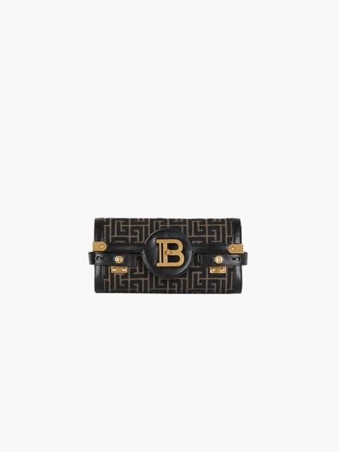 Balmain Bicolor khaki and black jacquard B-Buzz 23 clutch bag