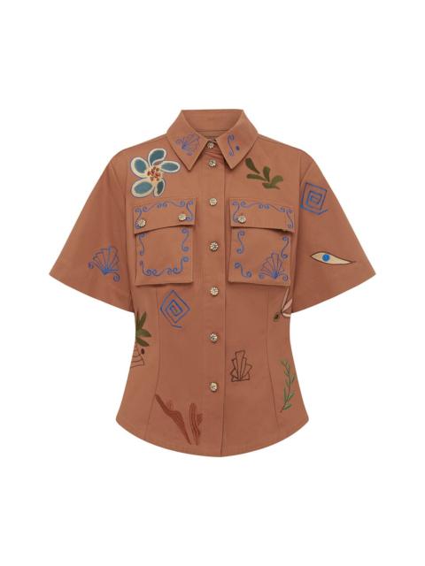ALÉMAIS Dusty Embroidered Fitted Shirt