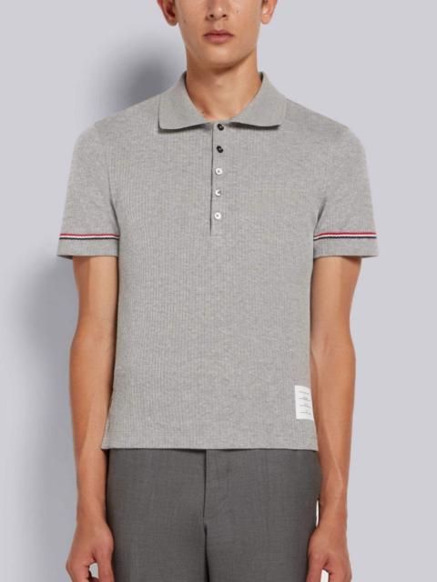 Thom Browne RWB micro thermal polo shirt