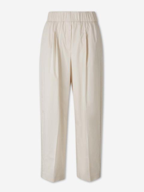 PESERICO COTTON STRAIGHT LEG TROUSERS