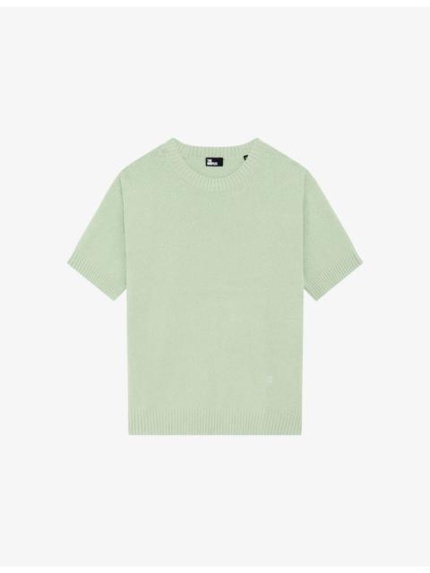 The Kooples Round-Neck Short-Sleeve Cotton-Blend Jumper