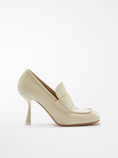 Sportmax PAGLIA Patent leather loafers with heel