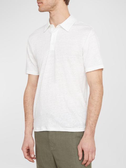 Vince Men's Linen Polo Shirt