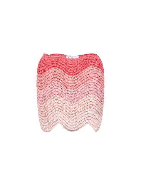 CASABLANCA Pink Gradient Crochet Skirt