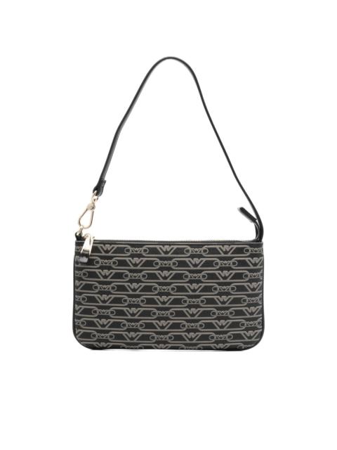 EMPORIO ARMANI logo-jacquard shoulder bag