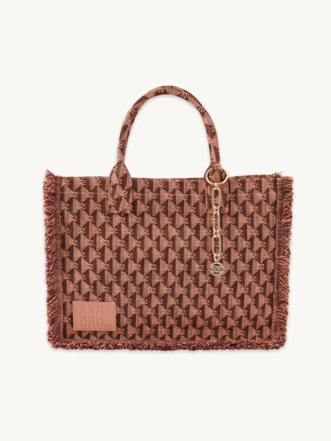 Sandro Jacquard tote bag