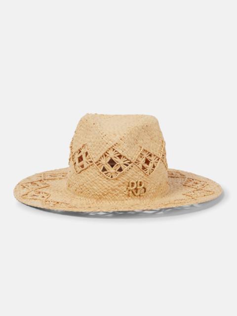 RUSLAN BAGINSKIY Embroidered straw fedora