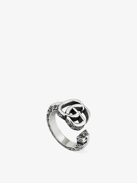 Double-G sterling silver ring