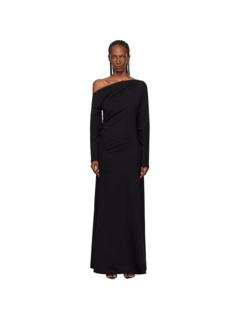 RÓHE Black Twisted Jersey Maxi Dress