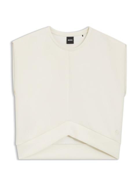 BOSS LOOSE-FIT SWEATSHIRT WITH V-CUT HEMLINE