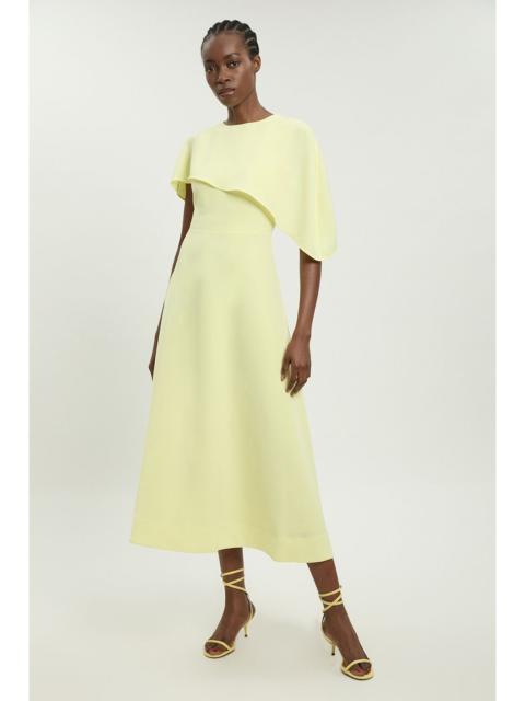 KAREN MILLEN Soft Tailored Cape Detail Tailored Midi Dress